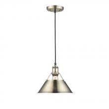  3306-M AB-AB - Orwell 10" Wide Medium Pendant in Aged Brass